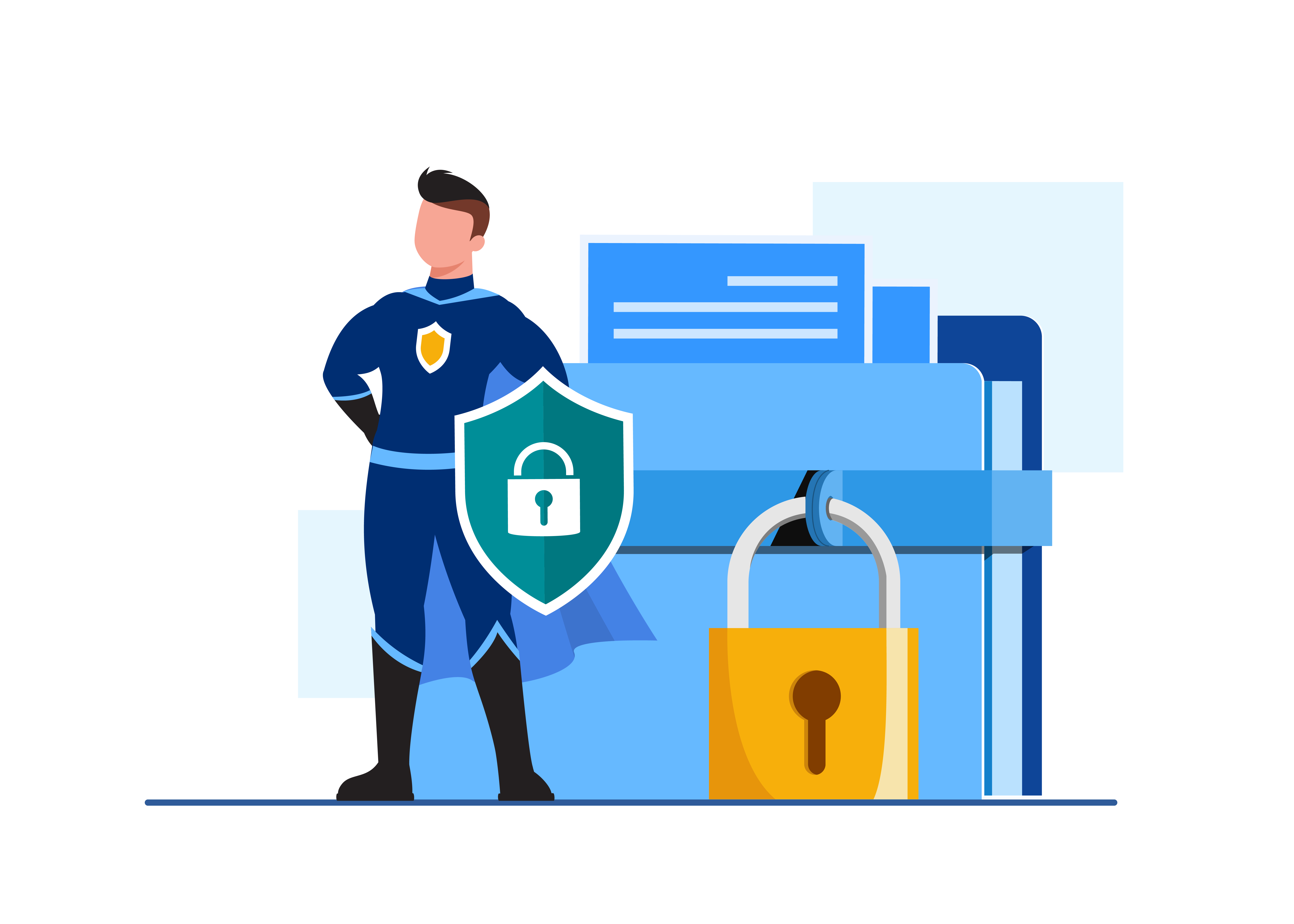 Data protection shield illustrating privacy-first analytics approach