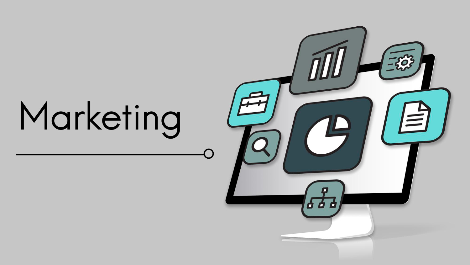 Marketing tools and analytics dashboard interface