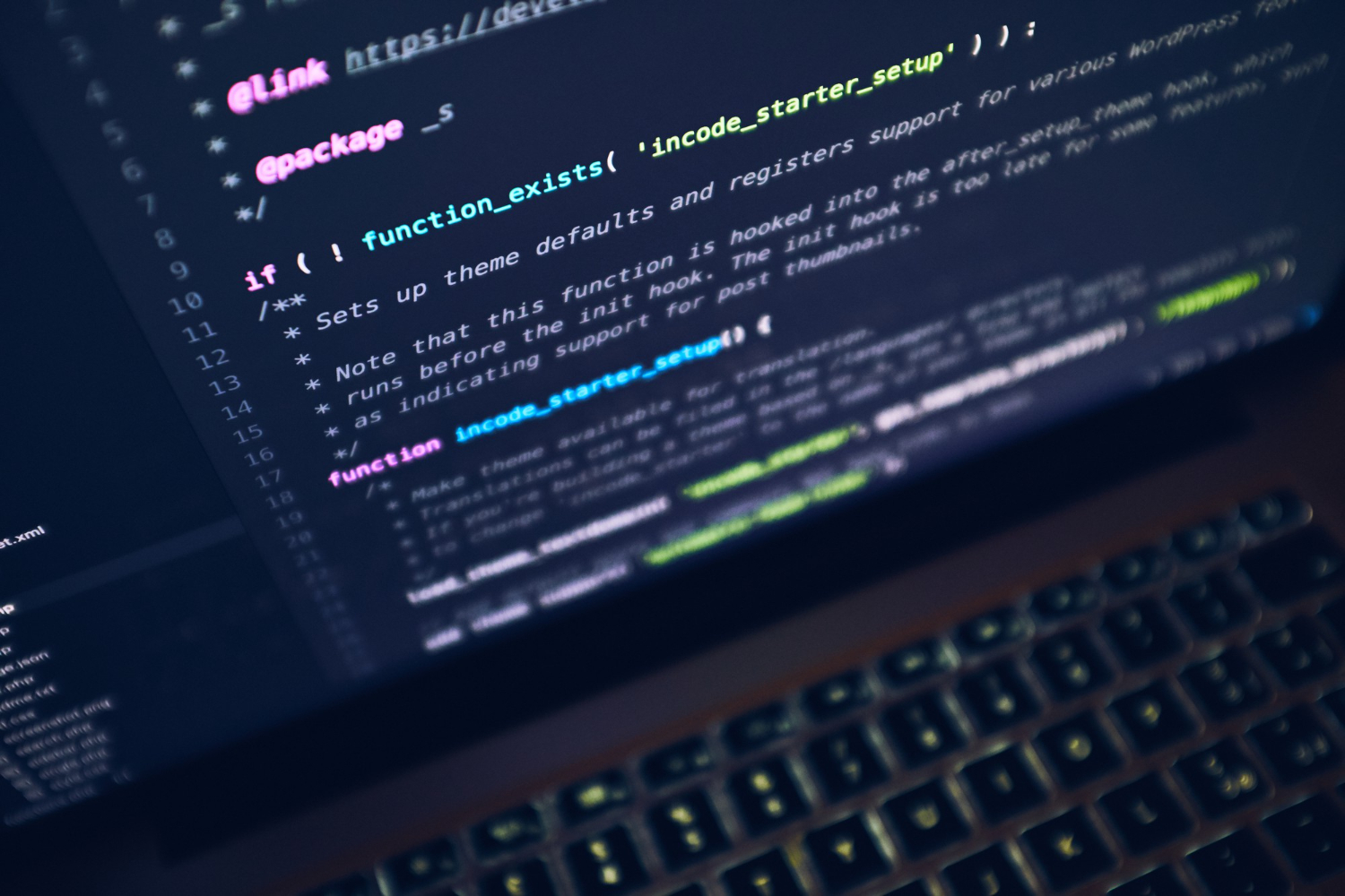 WordPress PHP code editor showing plugin configuration